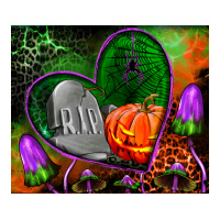 halloween heart mouse pad | Teevron