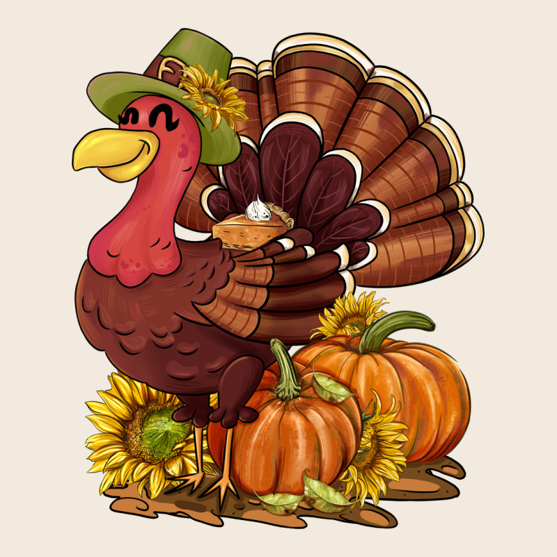 Thanksgiving Turkey With Pumpkin And Sunflower Zipper Hoodie by NancyCooperArtShop | Teevron