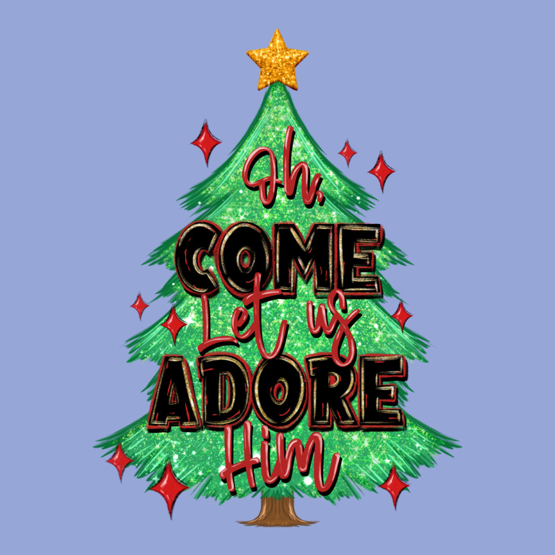 Oh Come Let Us Adore Him Christmas Tree Classic Tee by MaliasSmallBusiness | Teevron