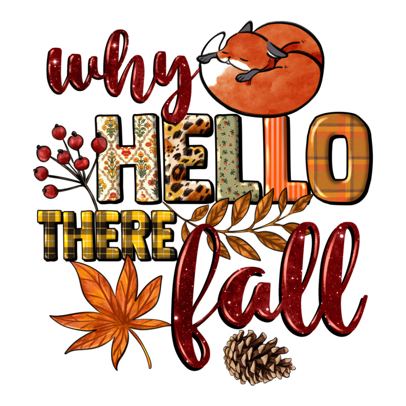 Why Hello There Fall Zipper Hoodie by NancyCooperArtShop | Teevron