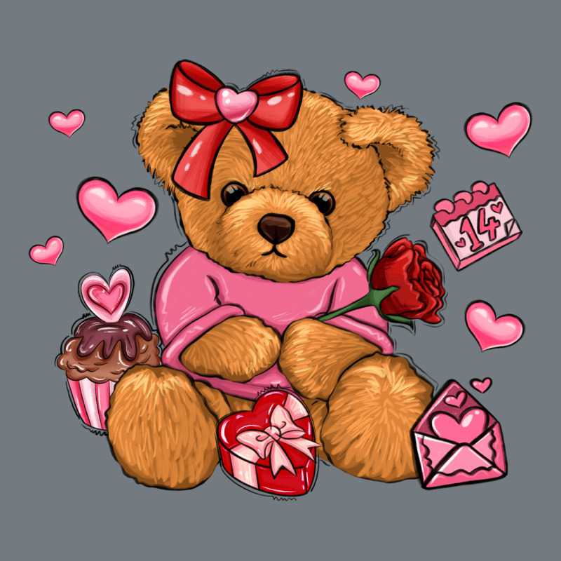 Valentines Day Teddy Bear Heavyweight Sweatshirt by LillyAllenDesigns | Teevron