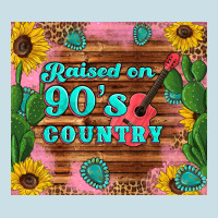 Raised 90's Country Guitar Cactus Sunflower's Ladies Tee | Teevron
