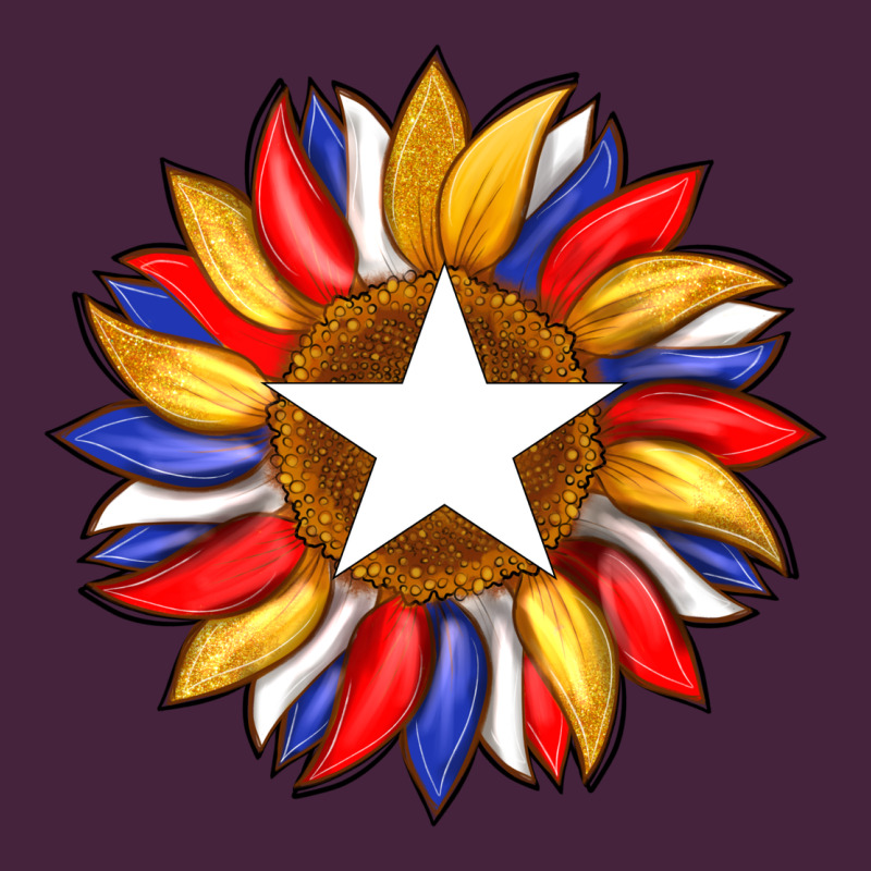 American Flag And Sunflower With Star Premium Tee by Artiststas | Teevron