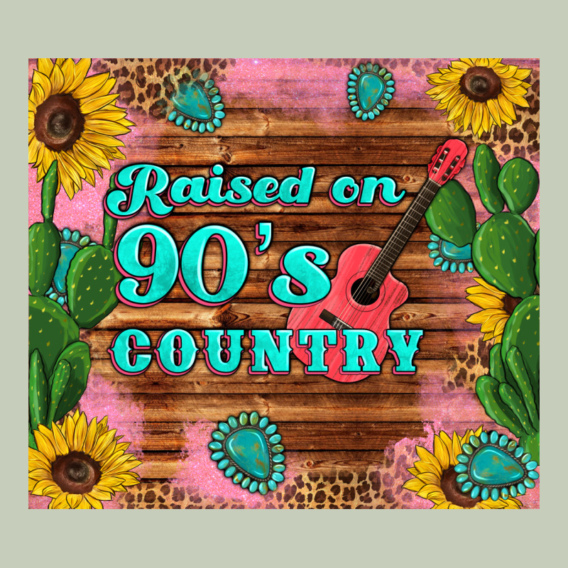 Raised 90's Country Guitar Cactus Sunflower's Ladies Tee by Artiststas | Teevron