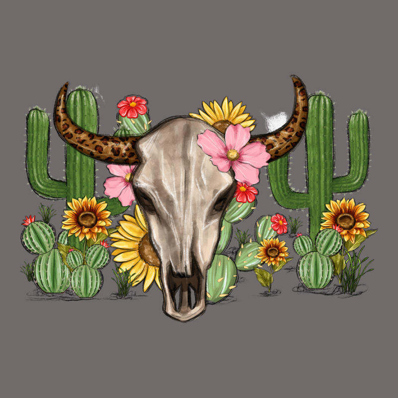 Bull Skull With Cactus Urban Heavy Tee by MaliasSmallBusiness | Teevron