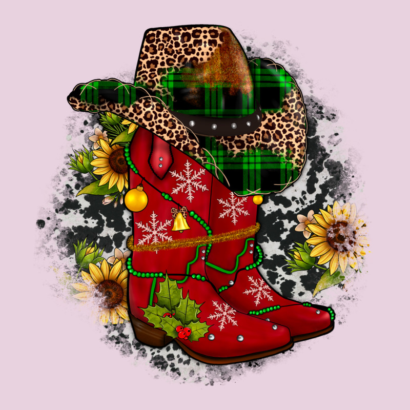 Christmas Cowboy Boots Ladies Tee by JahusDesignShop | Teevron