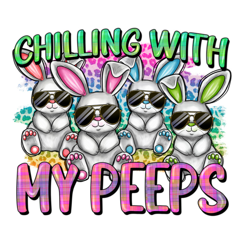 Chilling With My Peeps Easter Bunnies Premium Sweatshirt by CowGirlArtShop | Teevron