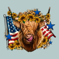 4th Of July Shaggy Cow Leopard Background Heavy Core Tee | Teevron
