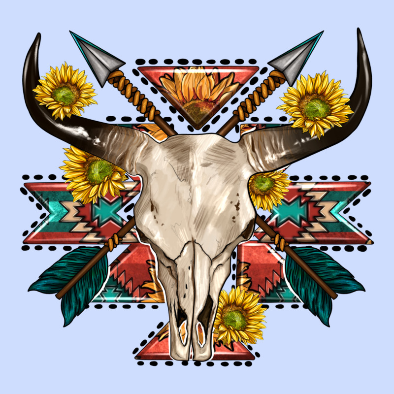 Aztec Western Bull Skull Urban Heavy Tee by NancyCooperArtShop | Teevron