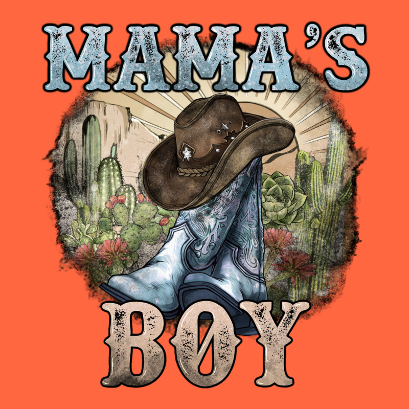 Mama's Boy Western Cowboy Boots Cactus Premium Hoodie by HowdyJamesFarm | Teevron