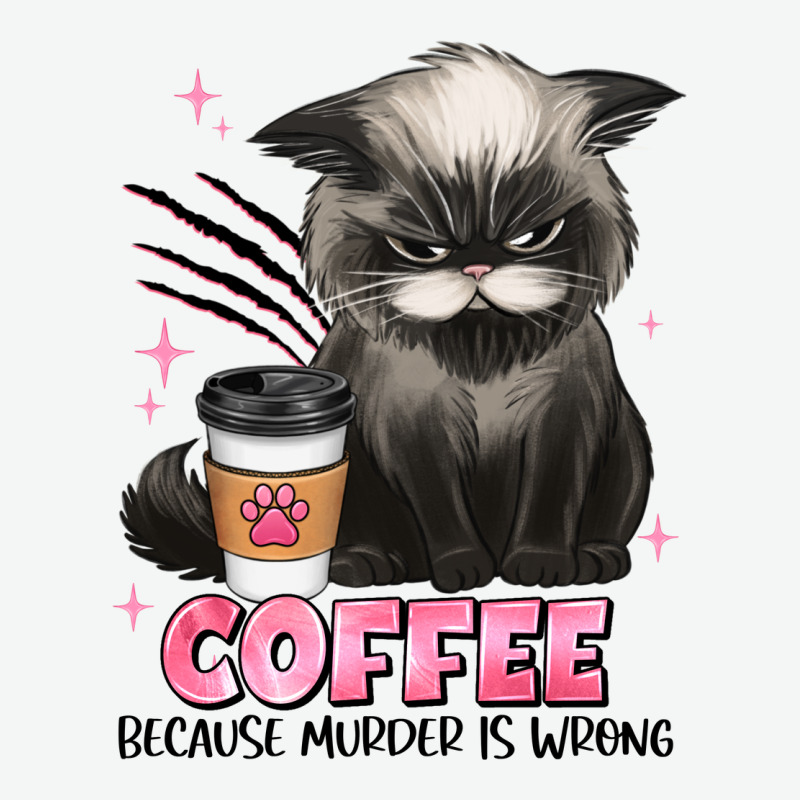 Coffee Because Murder Is Wrong Grumpy Cat Urban Heavy Tee by JahusDesignShop | Teevron