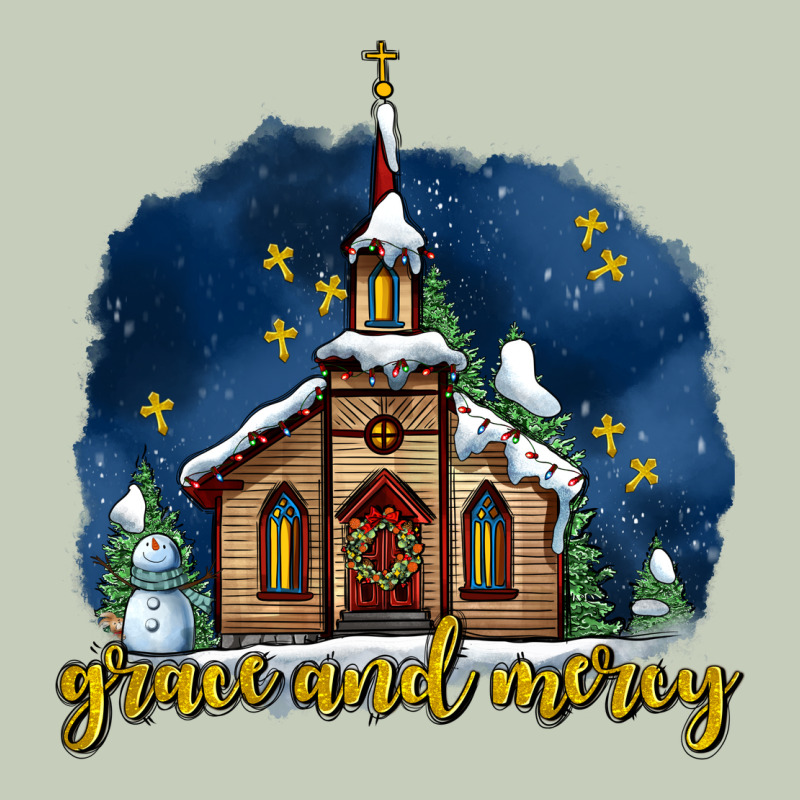 Christmas Church And Snow Grace And Mercy Ladies Tee by AdoDesignShop | Teevron
