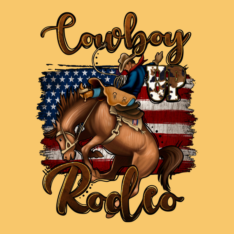 Cowboy Up Rodeo Bucking Bronco Vintage Hoodie by Jasminsmagicworld | Teevron