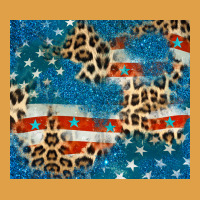 Leopard Glitter American Flag Premium Hoodie | Teevron