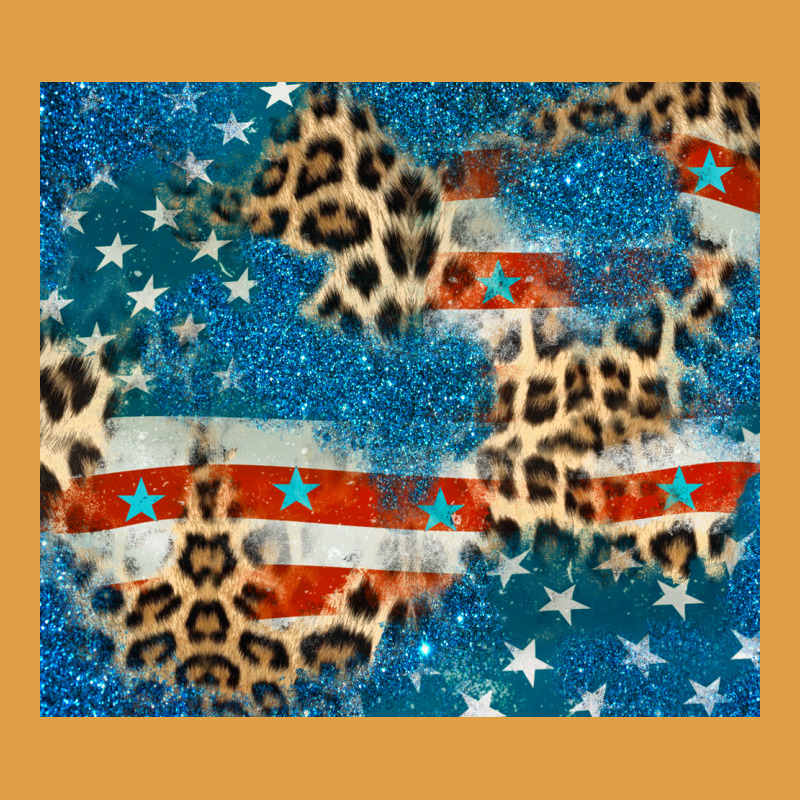 Leopard Glitter American Flag Premium Hoodie by CowGirlArtShop | Teevron
