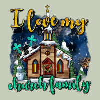 Christmas Church And Snow   ı Love My Church Family Ladies Tee | Teevron