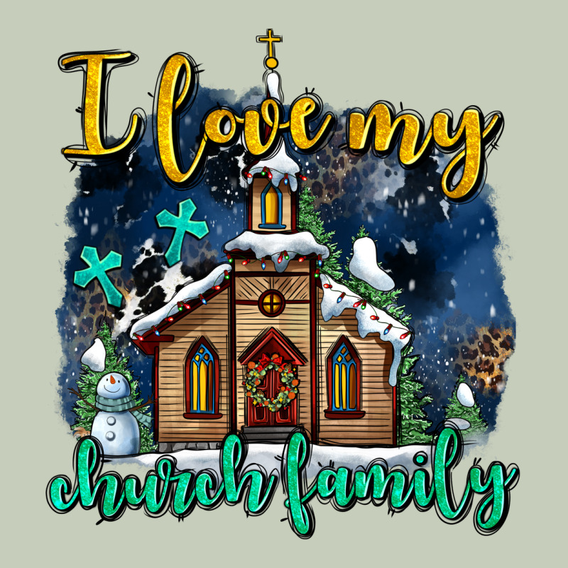 Christmas Church And Snow   ı Love My Church Family Ladies Tee by AdoDesignShop | Teevron