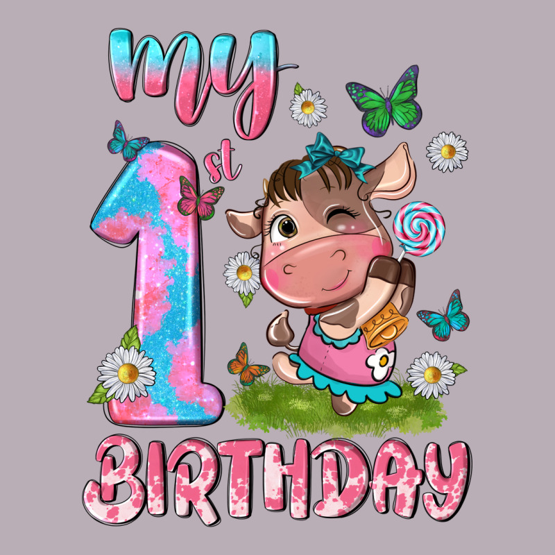 My 1 St Birthday With Little Cute Cow Vintage Tee by NancyCooperArtShop | Teevron