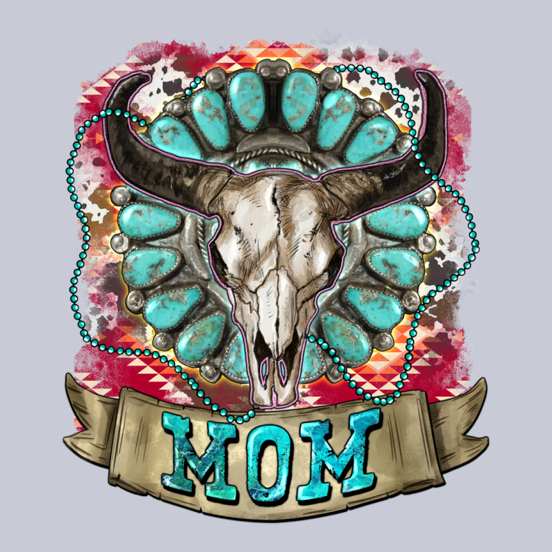 Mom Bull Skull Mother's Day Heavyweight Hoodie by CowGirlArtShop | Teevron