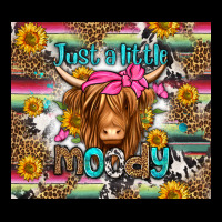 Just A Little Moody Long Haired Cow Heavy Core Tee | Teevron