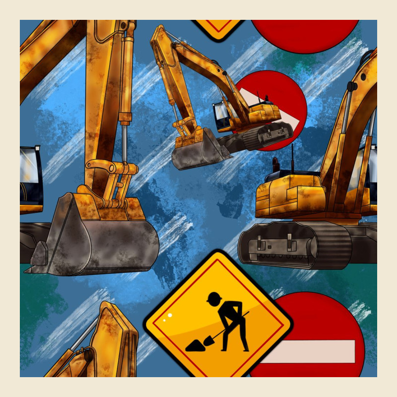 Excavator Seamless Pattern Premium Tee by BundleAndBundleShop | Teevron