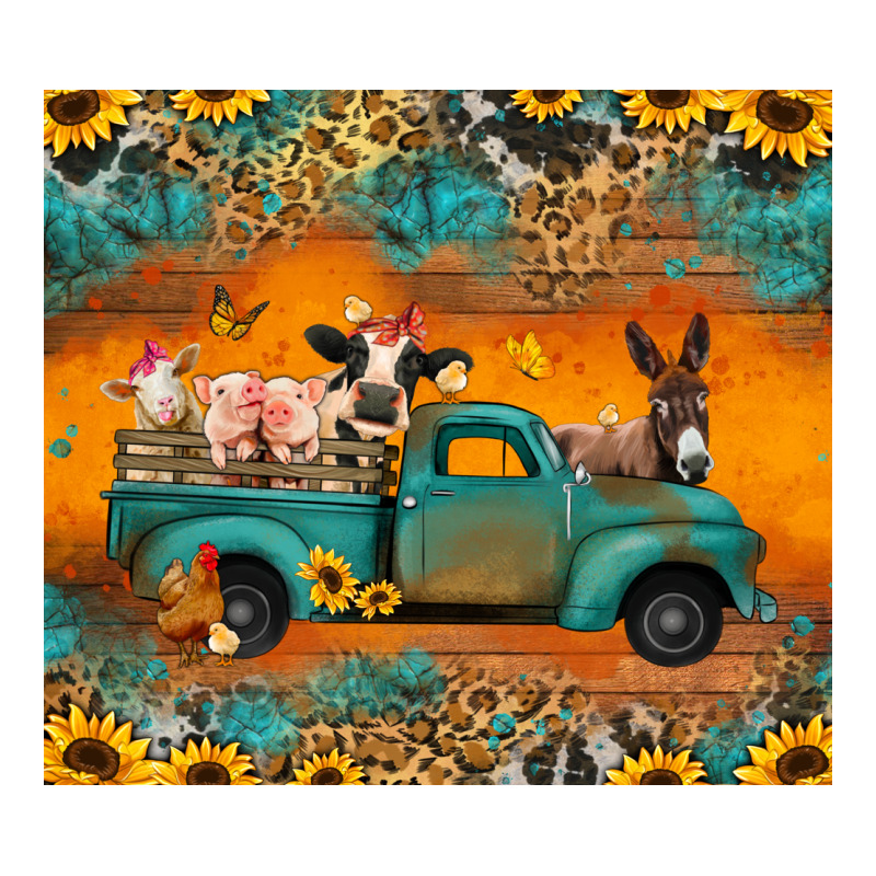 Farm Animals Truck Ladies Tee by Jasminsmagicworld | Teevron