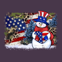 Patriotic Snowman Background 4th Of July Heavyweight Hoodie | Teevron