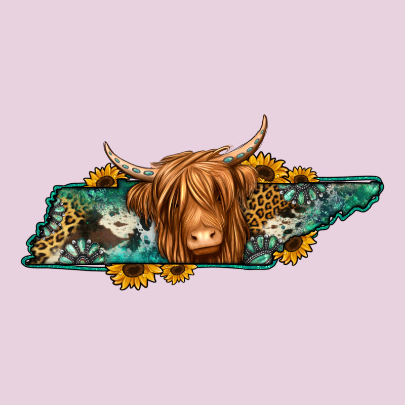 Tennessee Map Long Haired Cow Ladies Tee by Jasminsmagicworld | Teevron