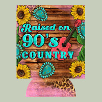 Raised 90's Country Guitar Cactus Sunflower's 12 Oz Can Cooler (regula Ladies Tee | Teevron