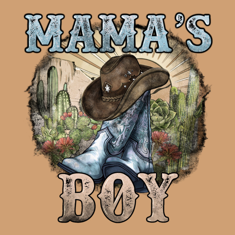 Mamas Boy Western Cowboy Boots Cactus Vintage Tee by NancyCooperArtShop | Teevron
