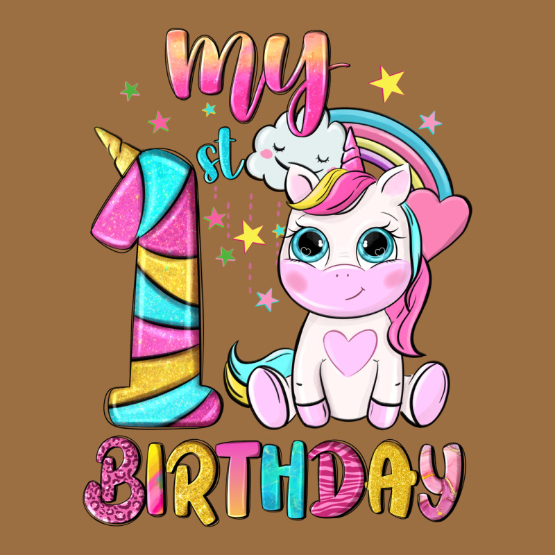 My 1 St Birthday With Little Cute Unicorn Vintage Tee by NancyCooperArtShop | Teevron