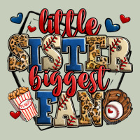 Little Sister Biggest Fan Baseball Ladies Tee | Teevron