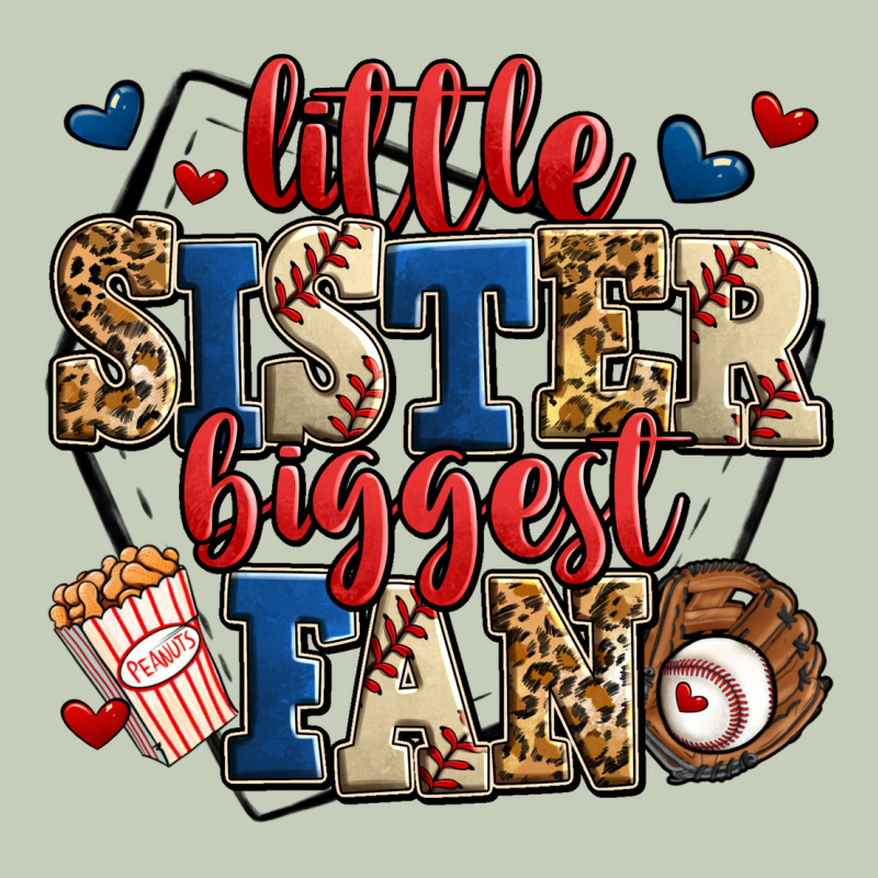 Little Sister Biggest Fan Baseball Ladies Tee by Jasminsmagicworld | Teevron