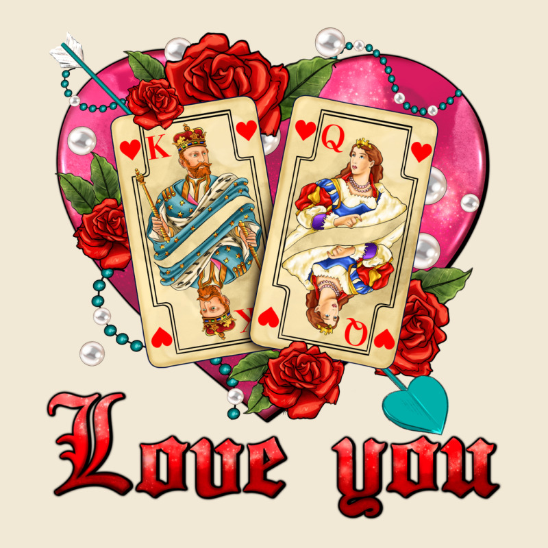 Love You Playing Cards Roses And Pearls Premium Tee by AdoDesignShop | Teevron