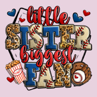Little Sister Biggest Fan Baseball Ladies Tee | Teevron
