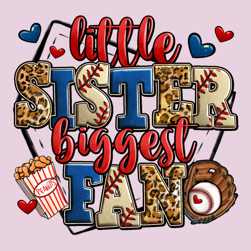Little Sister Biggest Fan Baseball Ladies Tee by Jasminsmagicworld | Teevron