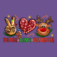 Peace Love Reindeer Christmas Vintage Tee | Teevron