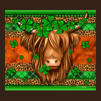 St Patricks Day Long Haired Cow Heavy Core Tee | Teevron
