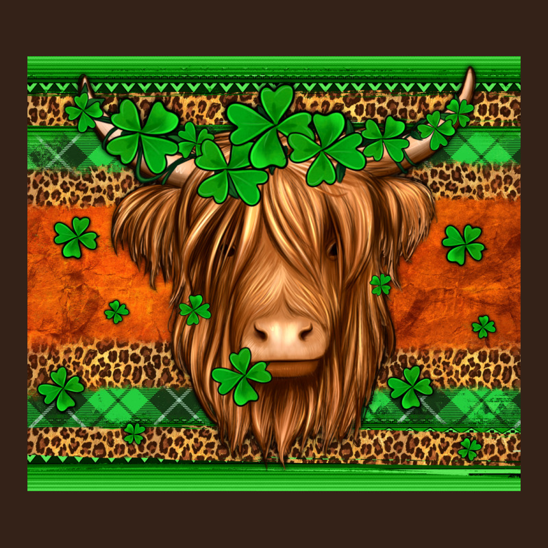 St Patricks Day Long Haired Cow Heavy Core Tee by Jasminsmagicworld | Teevron