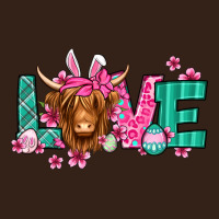 Love Easter Floral Longhaired Cow Heavy Core Tee | Teevron