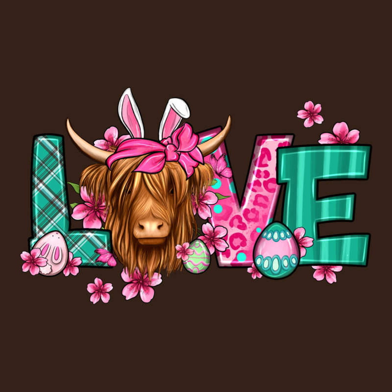 Love Easter Floral Longhaired Cow Heavy Core Tee by Jasminsmagicworld | Teevron