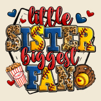Little Sister Biggest Fan Softball Ladies Tee | Teevron
