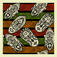 African Mask Seamless Pattern Urban Hoodie | Teevron