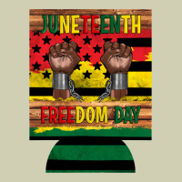 Juneteenth Freedom Day 12 Oz Can Cooler (regular) 2 Heavy Core Tee | Teevron