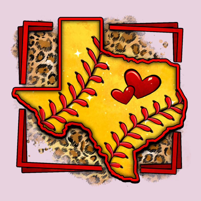 Leopard Softball Texas Map Ladies Tee by Jasminsmagicworld | Teevron