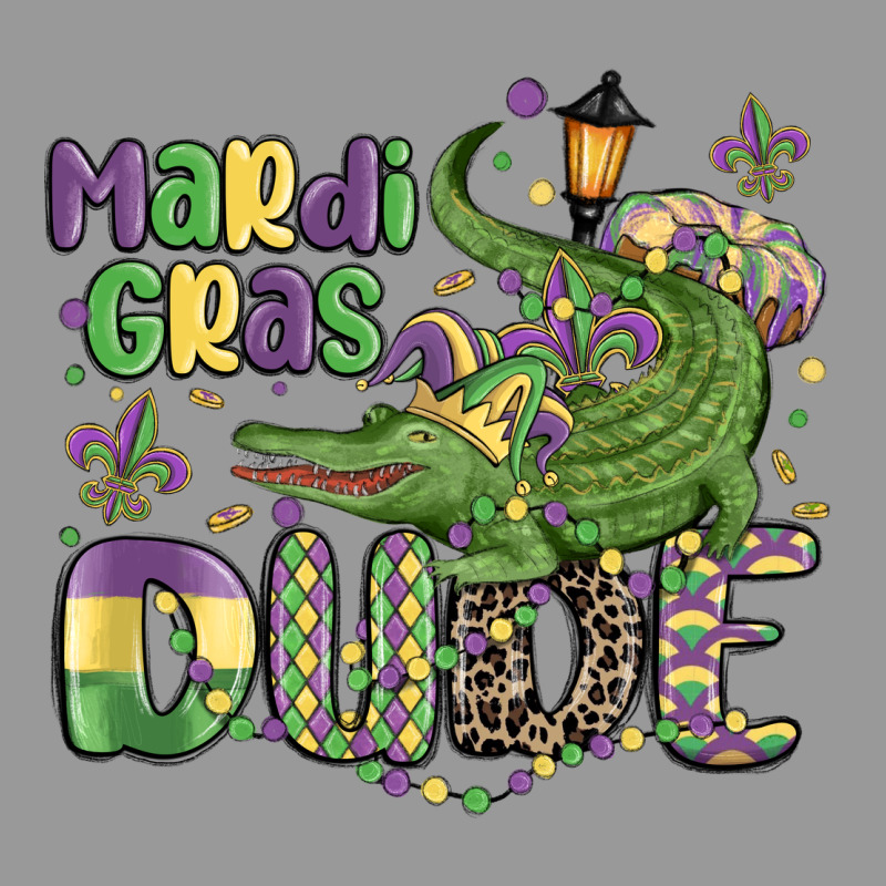 Mardi Gras Dude Alligator Vintage Hoodie by MaliasSmallBusiness | Teevron