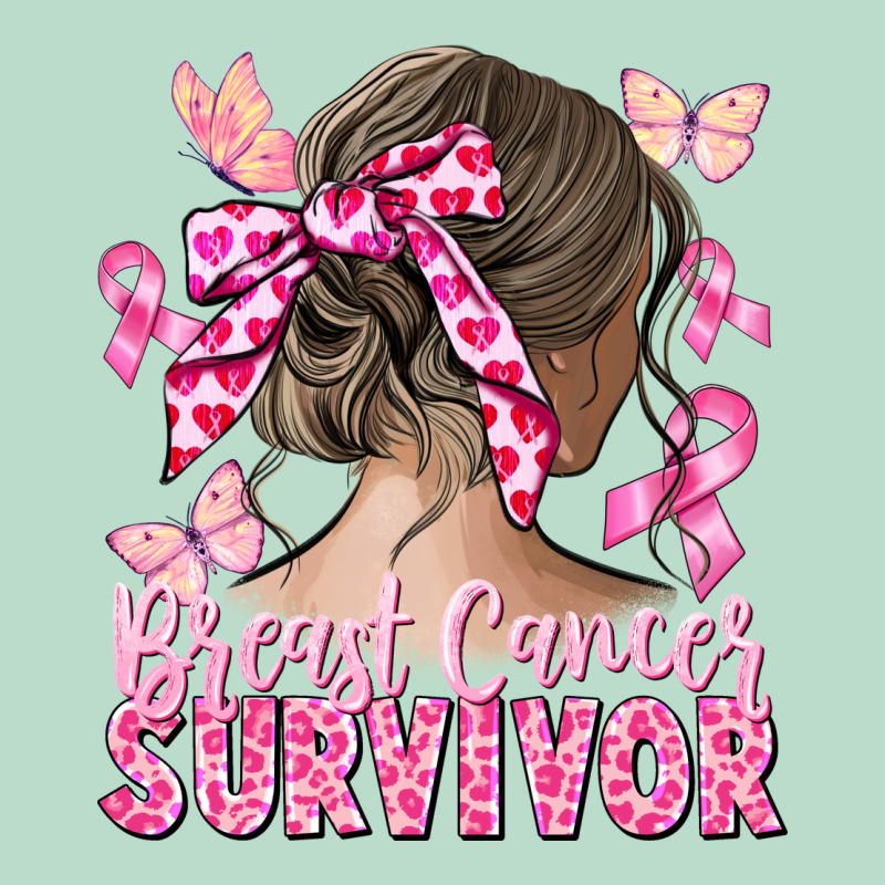 Breast Cancer Survivor Messy Bun Premium Hoodie by CowGirlArtShop | Teevron