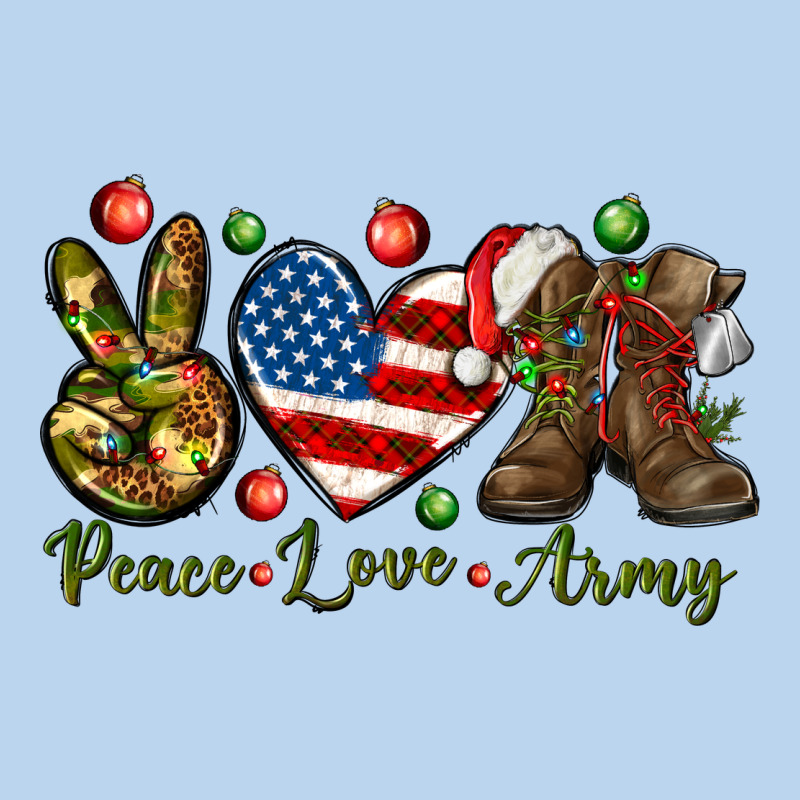 Peace Love Army Christmas Classic Tee by NancyCooperArtShop | Teevron