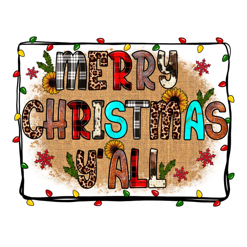 Merry Christmas Y'all Ladies Tee by JahusDesignShop | Teevron