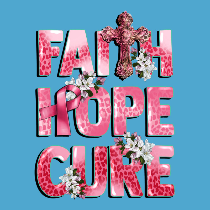 Faith Hope Cure Breast Cancer Premium Hoodie by CowGirlArtShop | Teevron